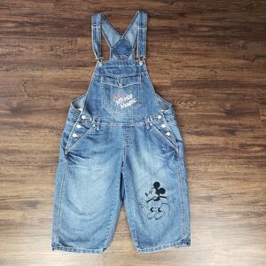 VTG Disney Denim Overalls with Mickey Mouse Graphic Size XL
